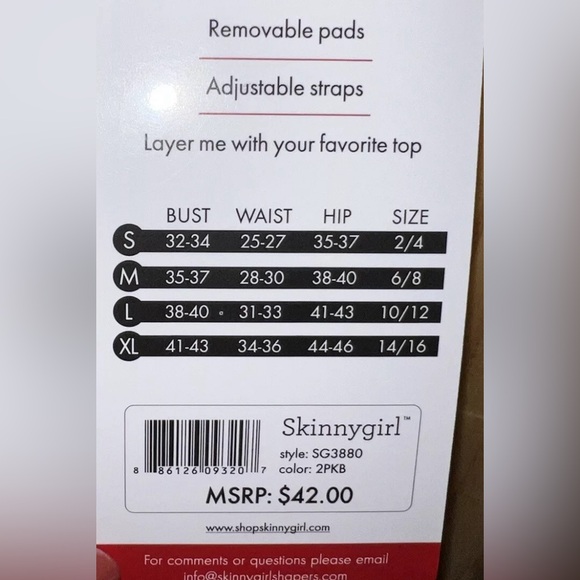 Skinny Girl LARGE Smoothers & Shapers Control Camisole Top Tank Gray Slimming - Picture 9 of 9